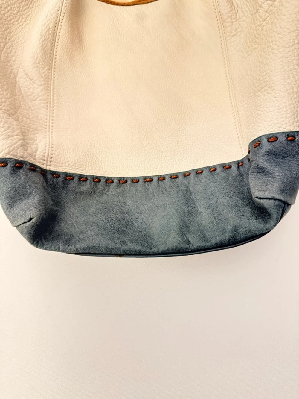 The Sak Tan and Brown Tote Bag | Leather Shoulder Bag. Two Toned. Bohemian